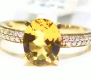 2.47CT 14K Gold Natural Yellow Emerald Halo Diamond Vintage Engagement Ring