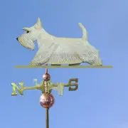 Scottish Terrier Hand Carved Hand Painted Basswood Dog Weathervane Wheaten