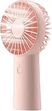 JISULIFE Handheld Fan, 4000mAh Small Portable Fan, Personal USB Rechargeable Pocket Fan [4-16H Working Time] Battery Operated Hand Fan with 3 Speeds for Outdoor/Travel, Summer for Men Women-Pink