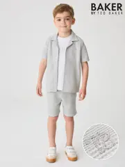 Baker by Ted Baker Textured Shirt T-Shirt and Shorts Set (F35740) | $115 - $131
