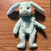 Ty 8.5 inch Beanie Baby Hippity Green Bunny Both Tags Including Tush Tag