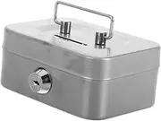 HAPINARY Small Money Box Lock Slot Metal Coin Bank Portable Cash Box Coin Collection Holder Safe Storage