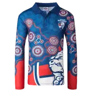 Western Bulldogs AFL 2022 Playcorp Indigenous LS Polo Shirt Sizes S-3XL! W22