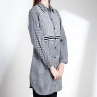 在飛比找momo購物網優惠-【JIN HWA 今譁】學院風拼接粗針編織造型長版上衣T63