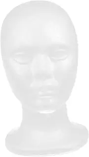 ARTSEWPLY White Male Mannequin Head Display Model for Wigs and Hats Lightweight Art for Hairdressing Styling Practice for Cosmetology and