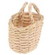 1:12 Dollhouse Mini Rattan Hand-woven Vegetable Food Storage Basket Doll Deco CR