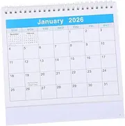 jojofuny 2026 Taiwanese Calendar Double Wire Binding Calendar Appointment Planner Weekly and Monthly Planner Schedule Book Desk Calender Blue Paper