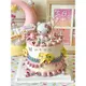女孩卡通蛋糕裝飾粉色kt貓凱蒂貓美樂蒂女生主題生日插件插牌裝扮