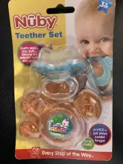 Nuby Teether Set - Gum-eez Skin Soft Silicone for delicate teeth and gums