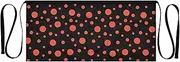 [Joitme] Red Polka Dot Black Women Aprons, Short Apron with Pockets, Aprons for Servers, Red Polka Dot Black
