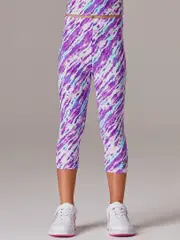 Girls Workout Leggings. Running Bare 3/4 Activewear Tights