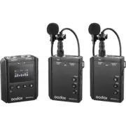 Godox WMicS2 UHF Compact 2-Person Wireless Microphone System for Cameras & Sm...