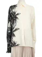 Palm Tree Print Blouse