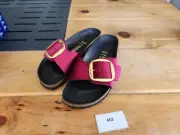 Birkenstock Madrid Big Buckle Slide Sandal Maroon EU 39 L8 M6 NARROW FIT