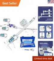 Digital Caliper Stainless Steel 8 Inch Waterproof Gauge for Precise Measurements