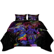 Retro Colored Sexy Angel and Devil Coverlet