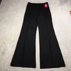 Spanx Pants Womens S Petite Black High Rise Flare Ponte Pull On Seam Front NEW