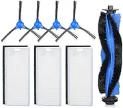 Staright Pack of 8 Replacement Accessories Kit Set Tool Replacement for Eufy RoboVac 11S / RoboVac 30 / RoboVac 30C / RoboVac 15C Vacuum Cleaner - 4 Side Brushes + 3 Filters + 1 Rolling Brush