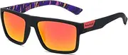 [HAOMAO] Polarized Sunglasses For Men Uv400 Shades Coating Mirror Square Driving Sun Glasses