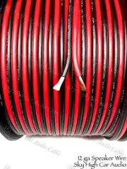 300' feet TRUE 12 Gauge AWG RED/BK Speaker Wire W/ SPOOL Car Home Audio ft GA
