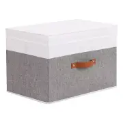 YheenLf Fabric Storage Boxes with Lids Linen Foldable Cloth Baskets Closet Or...