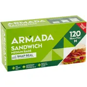 Armada Resealable Sandwich Bags 120 pack