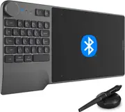 Wireless Drawing Tablet HUION Inspiroy Keydial KD200 Bluetooth Graphic Tablet with Keyboard Dial 5 Customized Express Keys Battery-Free Pen, 8.9x5.6in