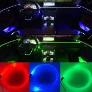 3/5M Car Interior Decoration Light 7 Color Changing Car Atmosphere Flexible LED Light Strip USB Powered for Most of Cars