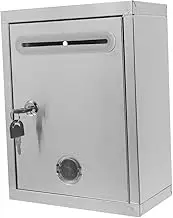 ARTIBETTER Wall Mount Lockable Mailbox Stainless Steel Voting Box for Outdoor Use Secure Feedback Drop Installation Ample Storage Space Vintage Design