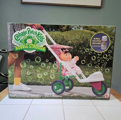New 90s Vintage Cabbage Patch Kids Doll Bubble Stroller Toy Sealed 1996 CPK