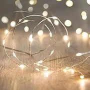 ANJAYLIA LED Fairy String Lights, 10Ft/3M 30leds Firefly String Lights Garden Home Party Wedding Festival Decorations Crafting Battery Operated Lights, Warm White