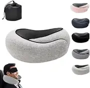 Yonruit Neck Pillow for Traveling，Memory Foam Travel Pillow for Flight Headrest Sleep, Portable Plane Accessories(Grey,One Size)