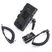 V-lock Power Plate w/ D-tap&Clamp+LP-E6 Dummy Battery for Canon 5D 7D II 5D3 5D4