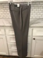 Nicole Miller Gray Pants Womens 8 The Perfect Fit Business Flat Front Pockets