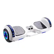 6.5" Hoverboard Scooter Bluetooth Speaker LED Self Balancing 2025 New Scooter - White