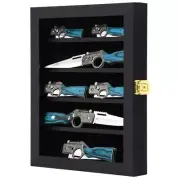 Pocket Knife Display Case Knife Collection Display Box for Wall Folding Knife...