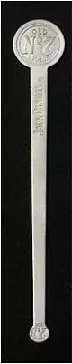 Jack Daniel's Bug Logo Swizzle Stick, Collectible Stainless Steel Stir Stick