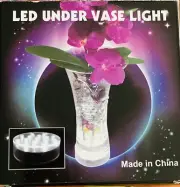 LED UNDER VASE LIGTH 4 “ 15 Super Bright LEDS BATTERY OPERATED