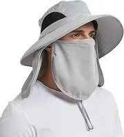 [EINSKEY] Fishing Hat with Neck Flap, UV Protection Wide Brim Sun Hat for Men Women- Waterproof Adjustable Breathable Foldable