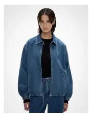 [Witchery] Denim Collared Bomber Jacket in Indigo