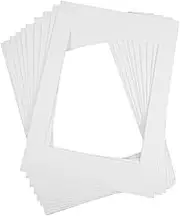 Mobestech Cardboard Picture Frame Liners 10 Pcs A4 Size Round Square Cutouts Photo Frame Corners Screen Frame Corners Cardboard Edge Protectors Picture Frame Mats Photo Mats Vintage Frames