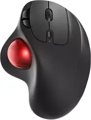 M501 Wireless Trackball Mouse, Rechargeable Ergonomic, Easy Thumb Control, Preci