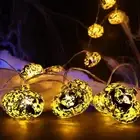 Halloween String Light 9.8FT 20LED Battery Powered Pumpkin String Lamp CaNYP