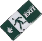 Sosoport Exit Safety Glow Dark Brooch for Women and Men Stylish Pin for Jackets Bags and Clothing Unique Decorative Accessory Versatile Fashion Statement