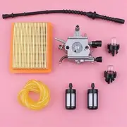 WQWQW Carburetor Air Fuel Filter Line For Stihl FS120 FS200 FS020 FS202 FS250 FS300 FS350 Trimmer Spare Part Carb Primer Bulb Kit