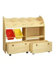 [Keezi] Bookshelf Storage Box in Natural