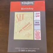DAYSPRING BIRTHDAY CARDS WITH SCRIPTURE ( 12 CARDS 4 DESIGNS )