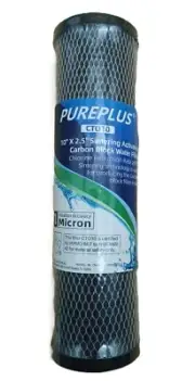 PurePlus CTO10 Filter 10" x 2.5" Sintering Activated Carbon Block Water Filter