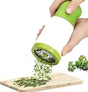 EZONEDEAL Herb Graters Grinder Spice Mill Parsley Shredder Chopper Vegetable Cutter Garlic Coriander Spice Grinder Stainless Steel Blades Safely Kitchen Accessories, Herb Mill Chopper Cutter