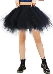 [velado] Women's Tutu Skirt Vintage 1950s Adult Elastic Waist Petticoat Ballet Bubble Dance Skirt Short Pettiskirts